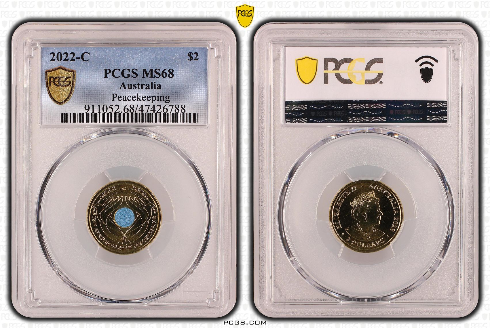 Elizabeth II, Peacekeeping, Two Dollar, 2022-C, PCGS MS68