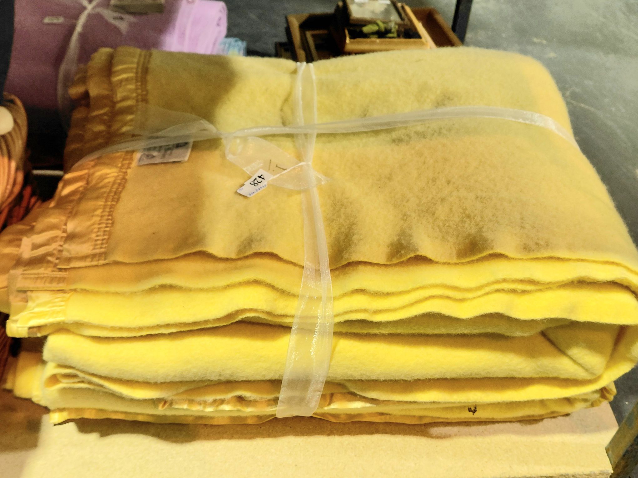 428 · 2 MATCHING WAVERLEY PURE MERINO WOOL BLANKETS
