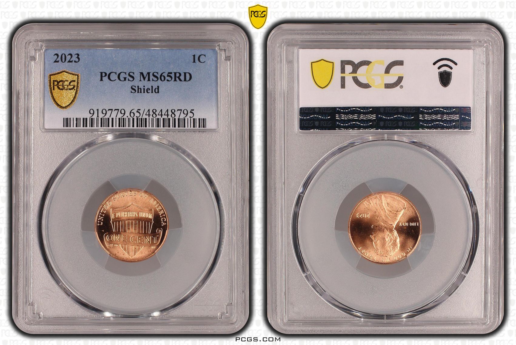 The United States of America, Shield , One Cent, 2023, PCGS MS65RD