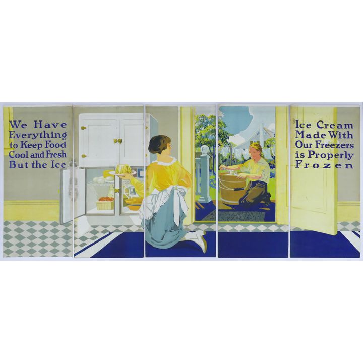 1920's Winchester 5 Panel Advertising Sign- Ice Cream