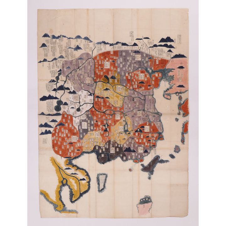 Early Chinese Language Grand Format Manuscript Map