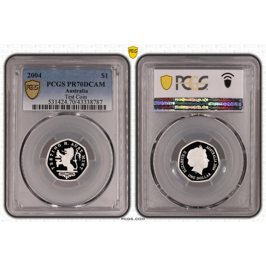 Elizabeth II, Silver Test Coin, One Dollar, 2004 , PR70DCAM
