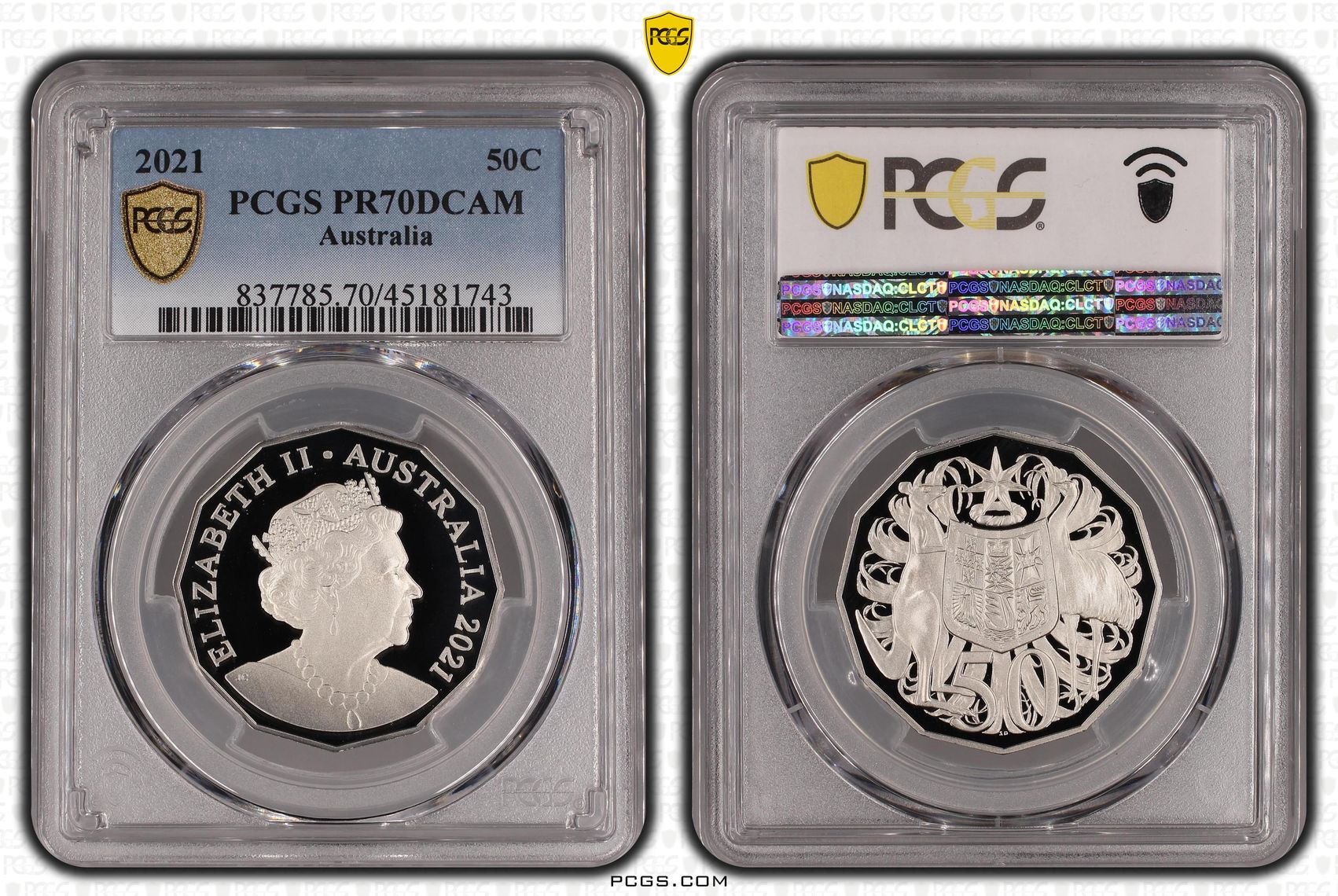 Fifty Cent, 2021, PCGS PR70DCAM
