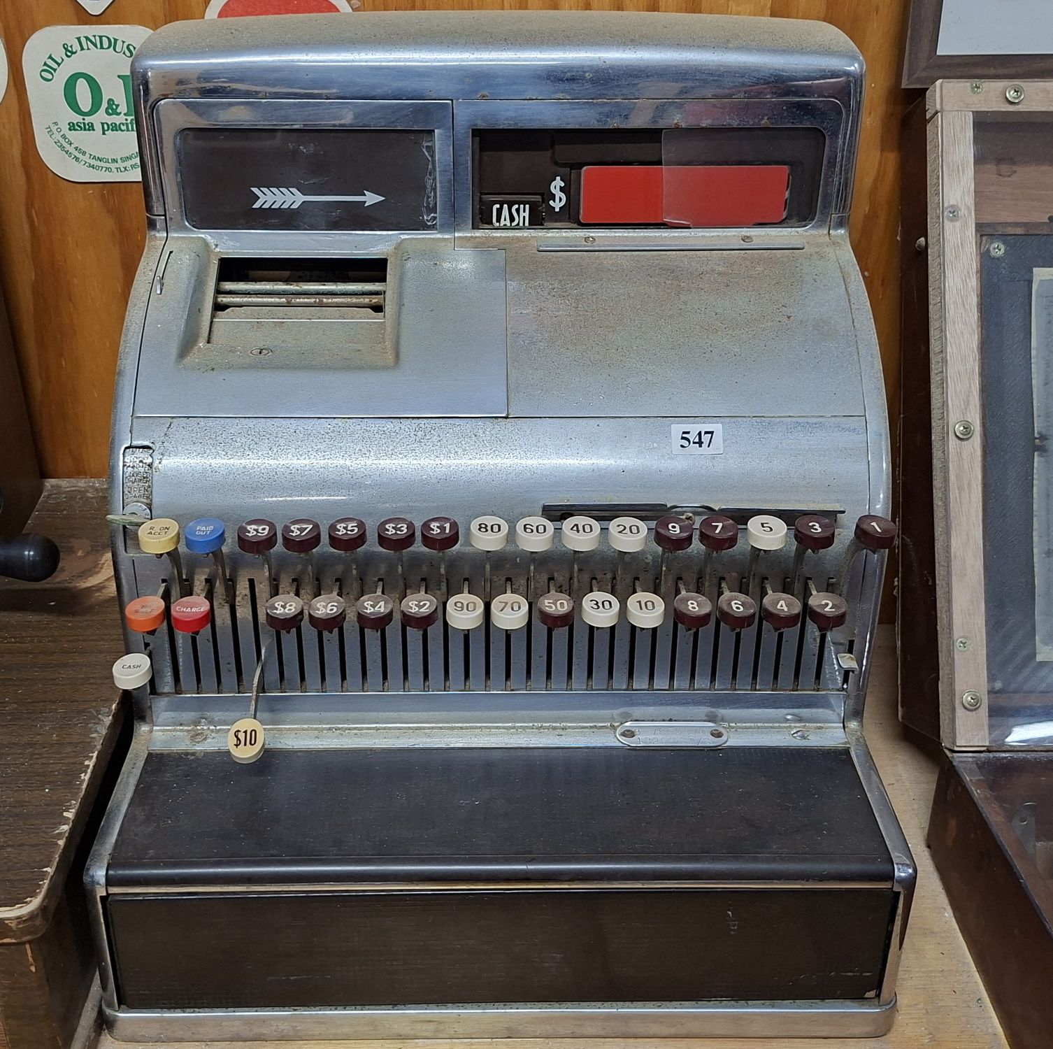 ANTIQUE CHROME CASH REGISTER