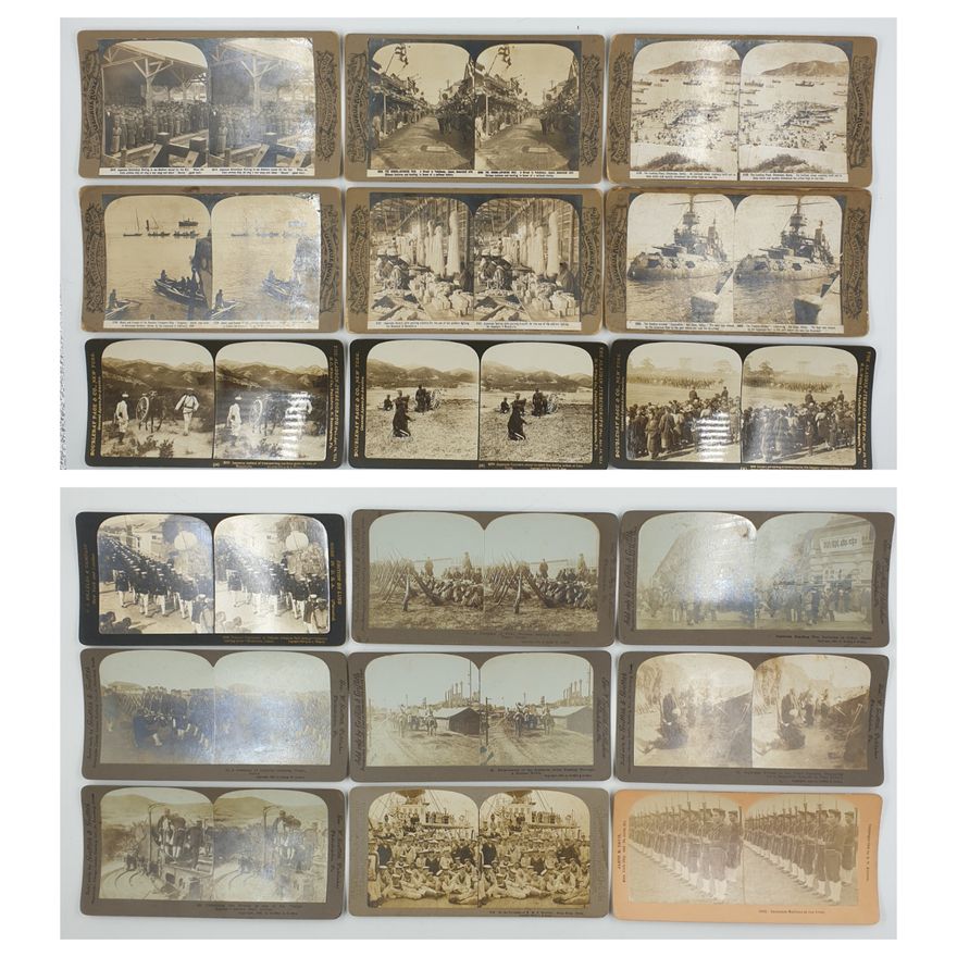Stereograph Cards - War Themed (x18)