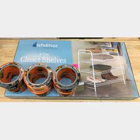 WHITMOR CLOSET SHELVES 4 TIER & ROLLS GORRILLA TAPE