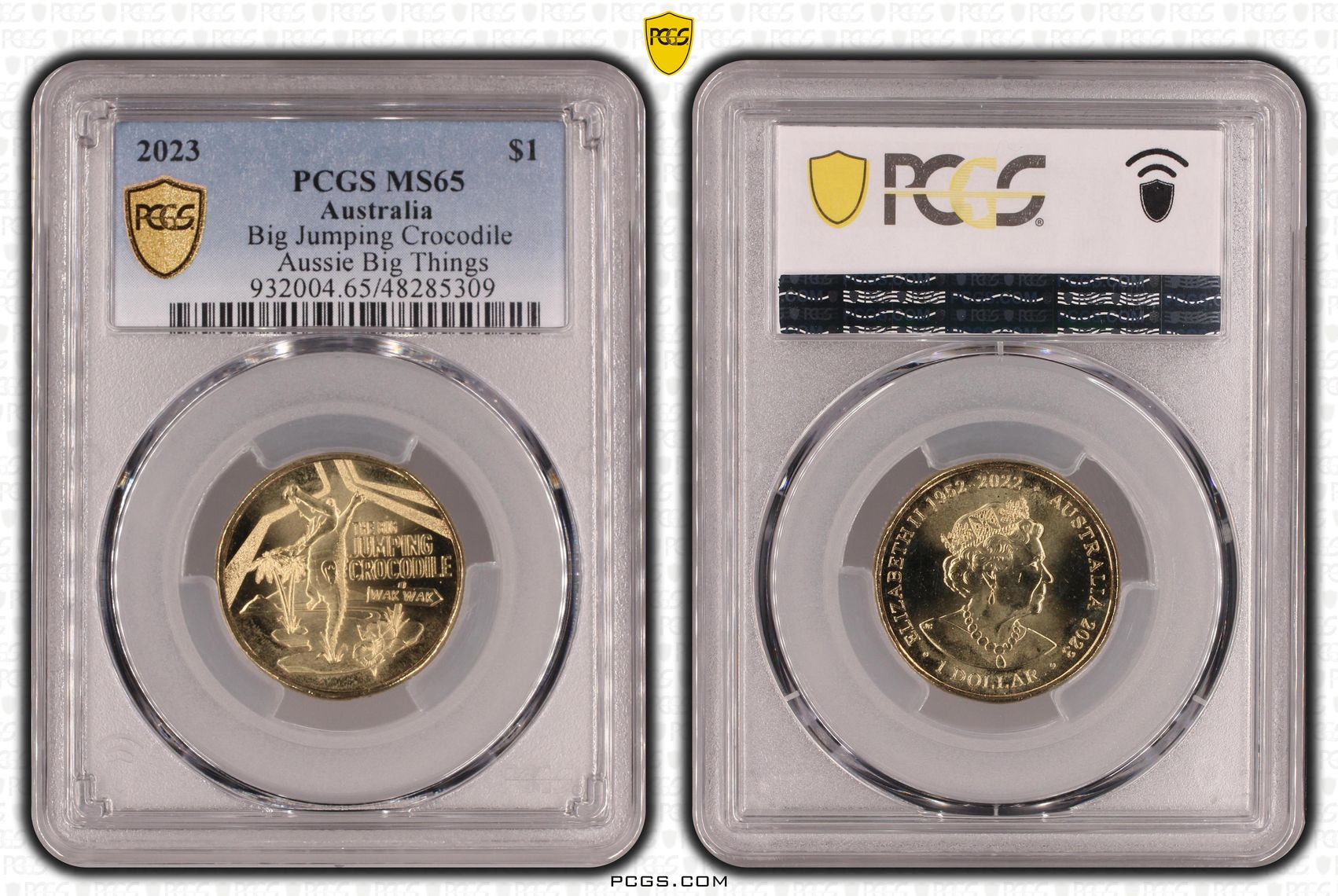 Elizabeth II, Big Jumping Crocodile Aussie Big Things , One Dollar, 2023, PCGS MS65
