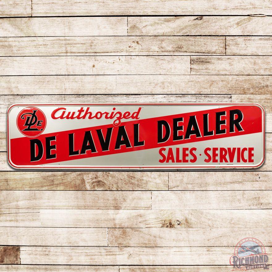 DeLaval Dealer Authorized Sales & Service Embossed SST Sign w/ Logo