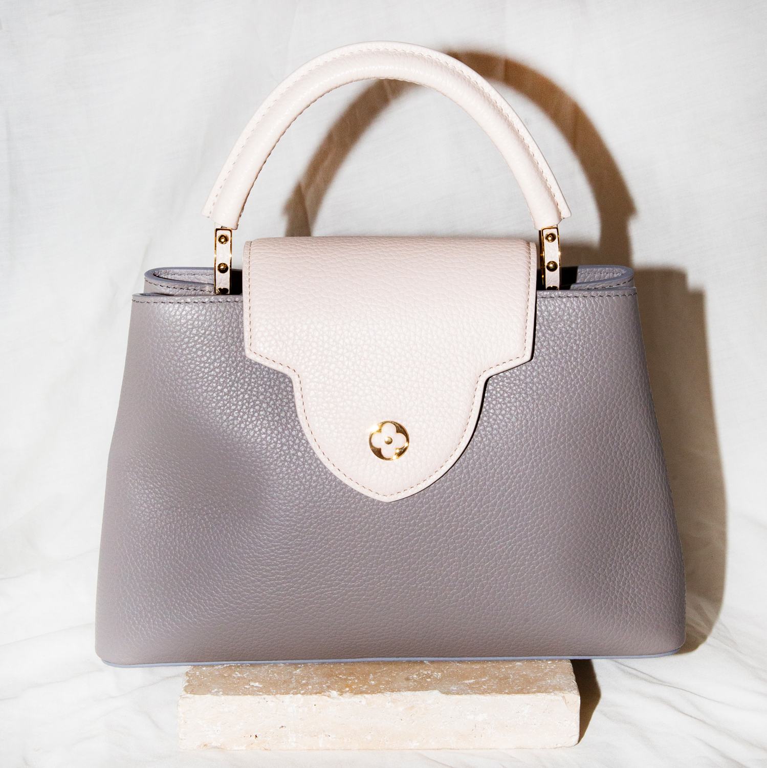 69 · Louis Vuitton Capucines BB in Galet and Quartz