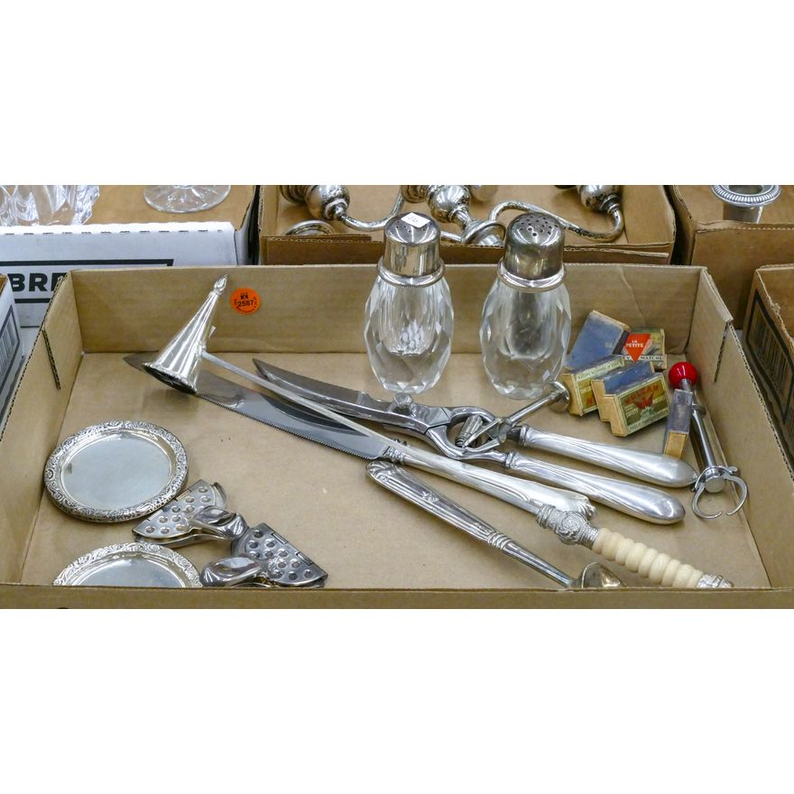 Box Sterling Handled Cake Knife etc.