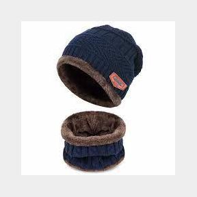 Beanie Ski Winter Slouch And Neck Warmer For Men And Women-Blue --51462/5127 CB2
