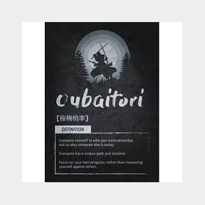 Motivational Canvas Wall Art - Oubaitori Artwork - Black - A1 - 594 X 841 mm 85 cm -| Bar 9902094032107 - 51745/9310