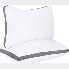 NEW QUEEN SIZE 2 PACK GUSSETED QUILTED PILLOW 615QTP **