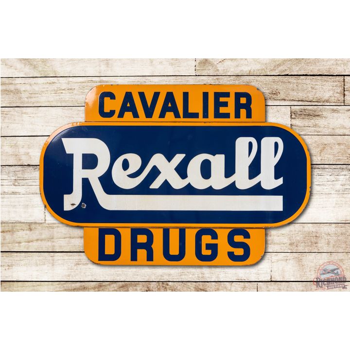 6' Rexall Cavalier Drugs Porcelain Sign