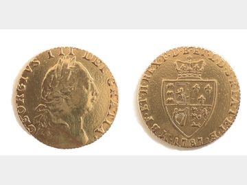 1787 King George III 'Spade' Gold Guinea.
