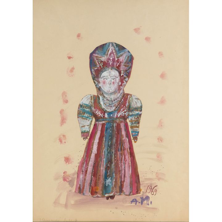 Andrzej Kreütz-Majewski | Projekt kostiumu do baletu Petrushka Igora Stravinskyego, 1969 r.