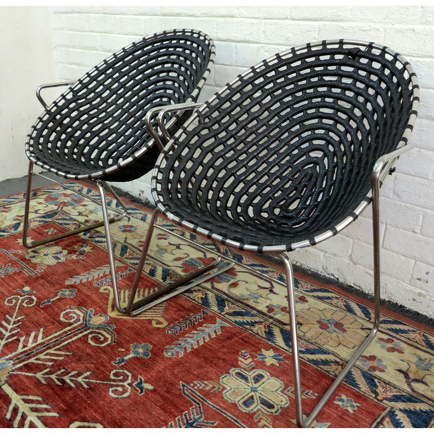 PAIR OF ZULU MAMA CAF� CHAIRS,