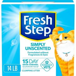 14 LBS FRESH STEP SIMPLY UNSCENTED CLUMPING CAT LITTER, 14 LBS