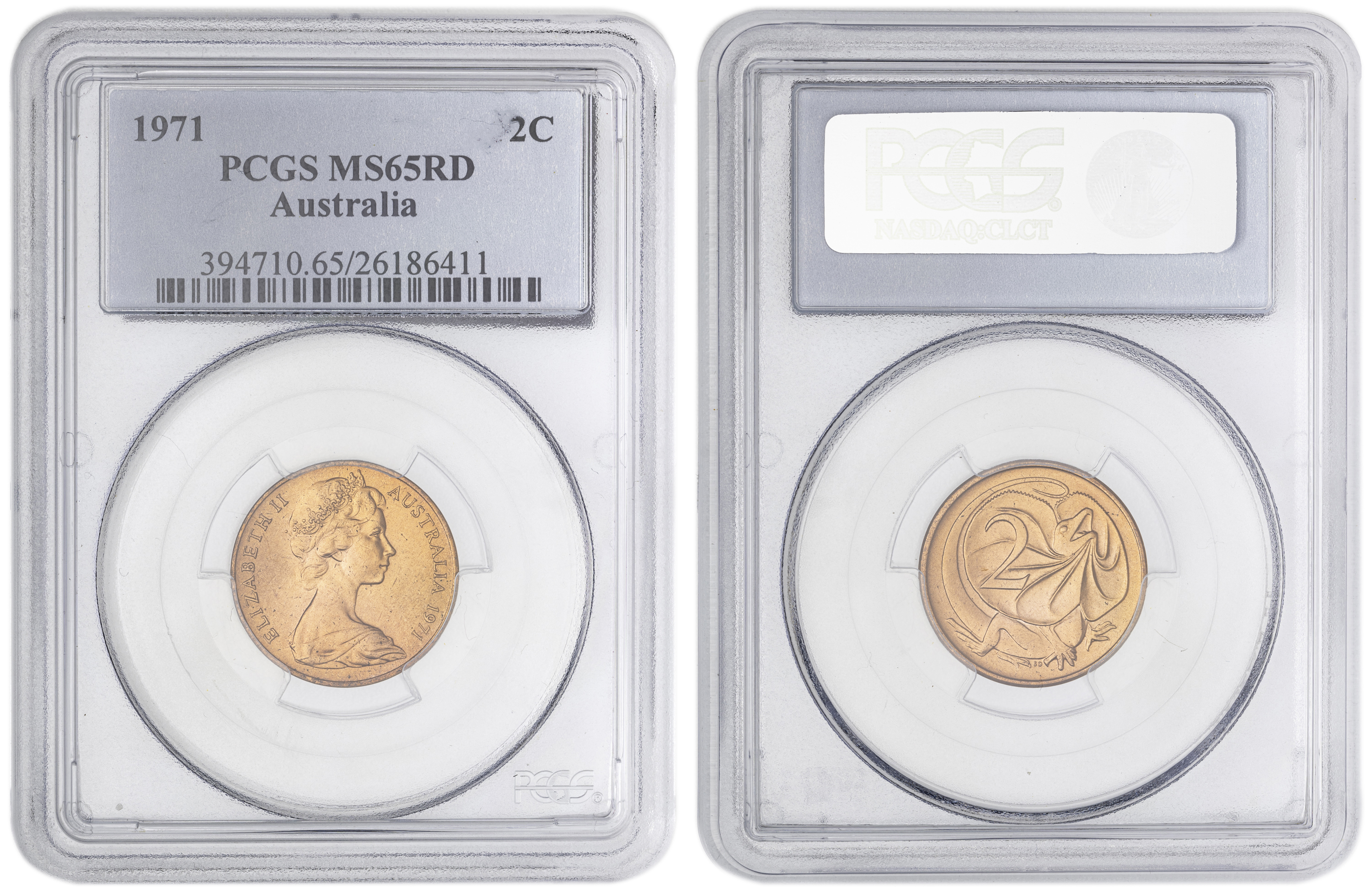 Two Cent, 1971, PCGS MS65RD