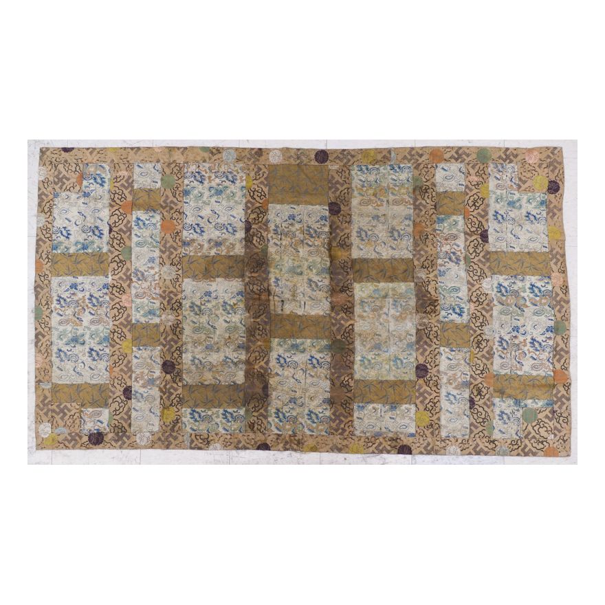 Japanese Edo Silk Kesa Buddhist Robe
