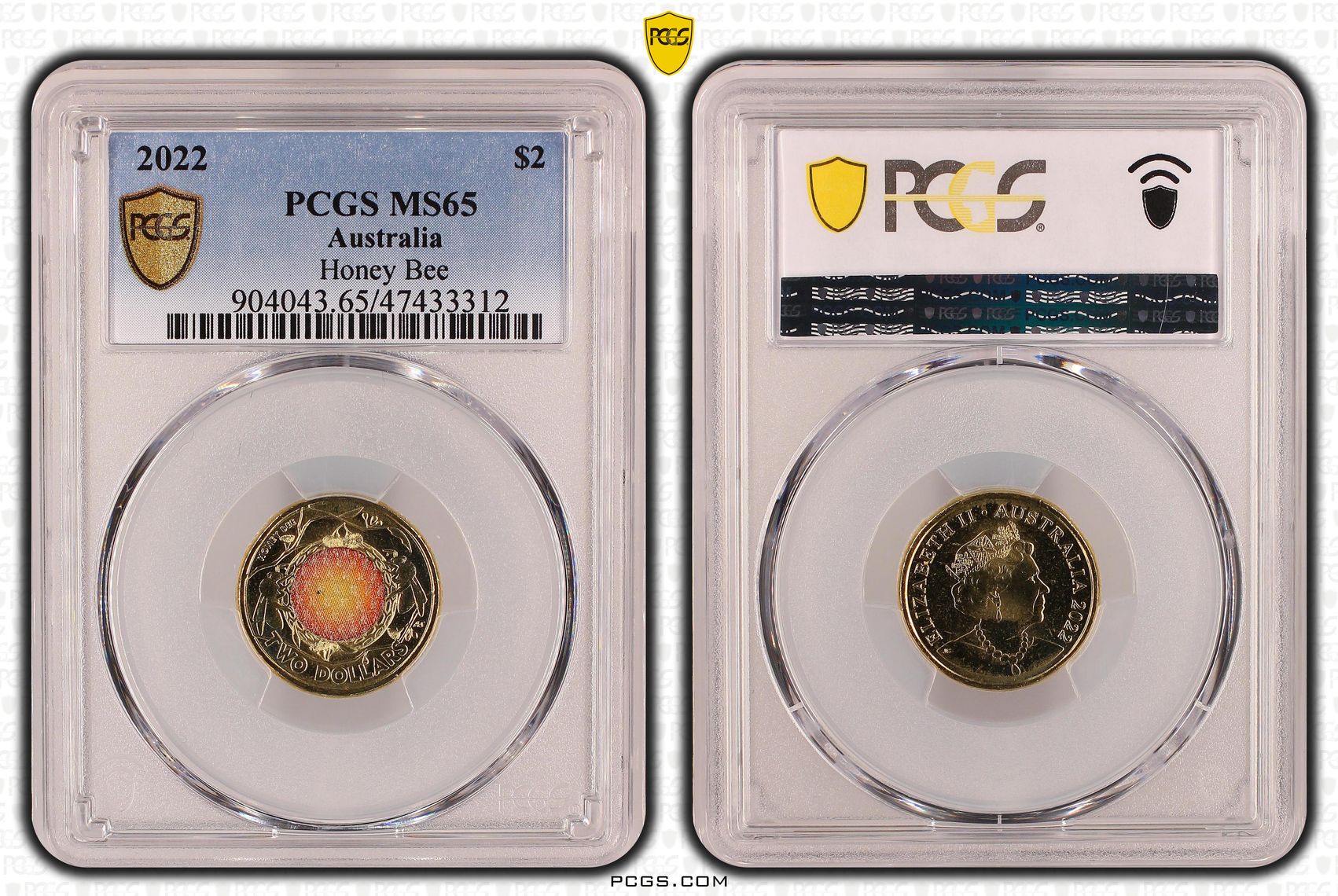 Elizabeth II, Honey Bee, Two Dollar, 2022, PCGS MS65