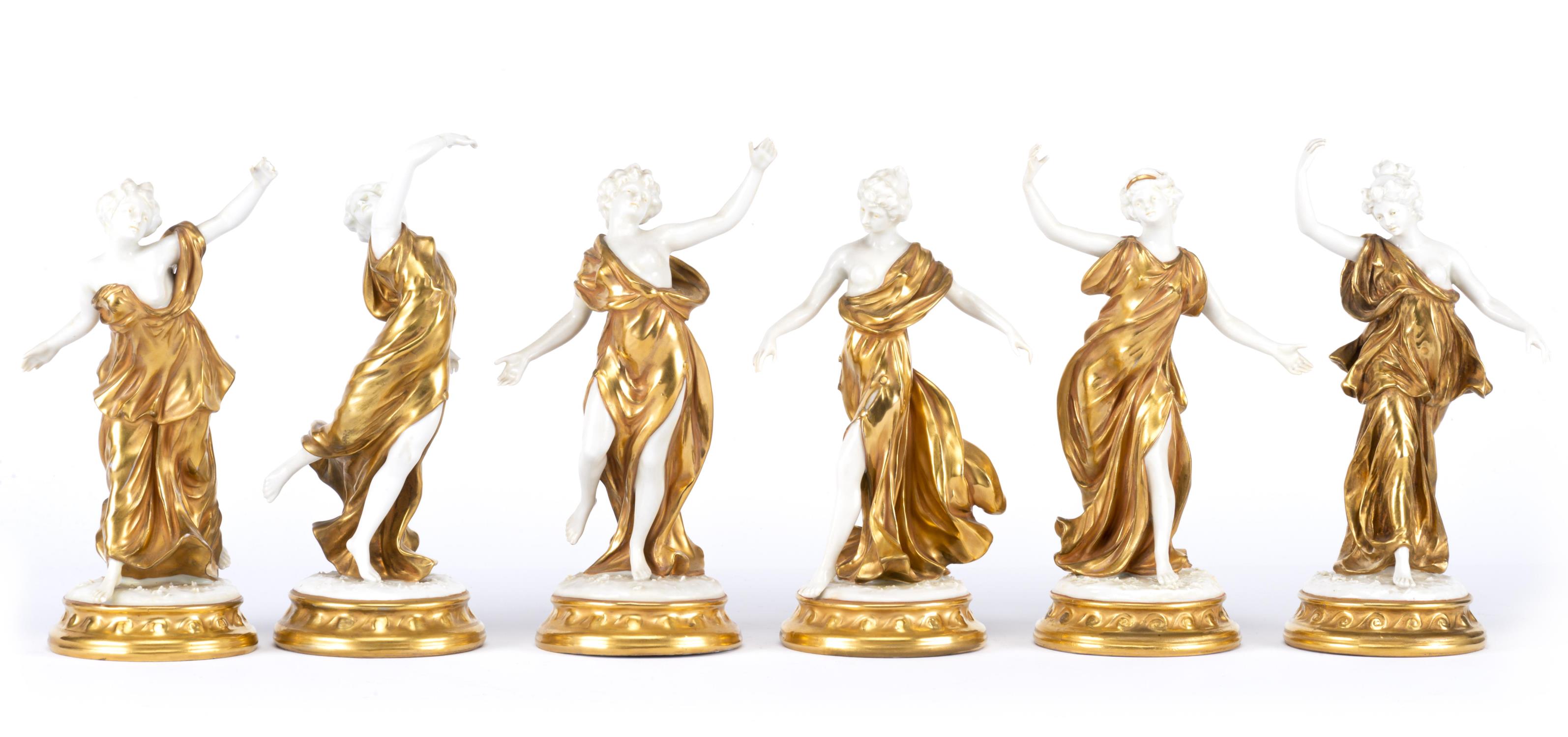 Figurine Danseuse En Porcelaine Vernie - Statuette Vintage (Occasion)