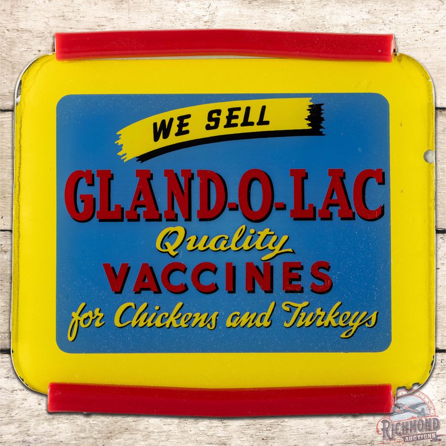 Gland-O-Lac Quality Vaccines for Chickens and Turkeys Countertop Lighted Sign