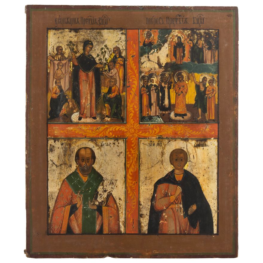 Ikona - Czteropolowa, Rosja, XIX w.