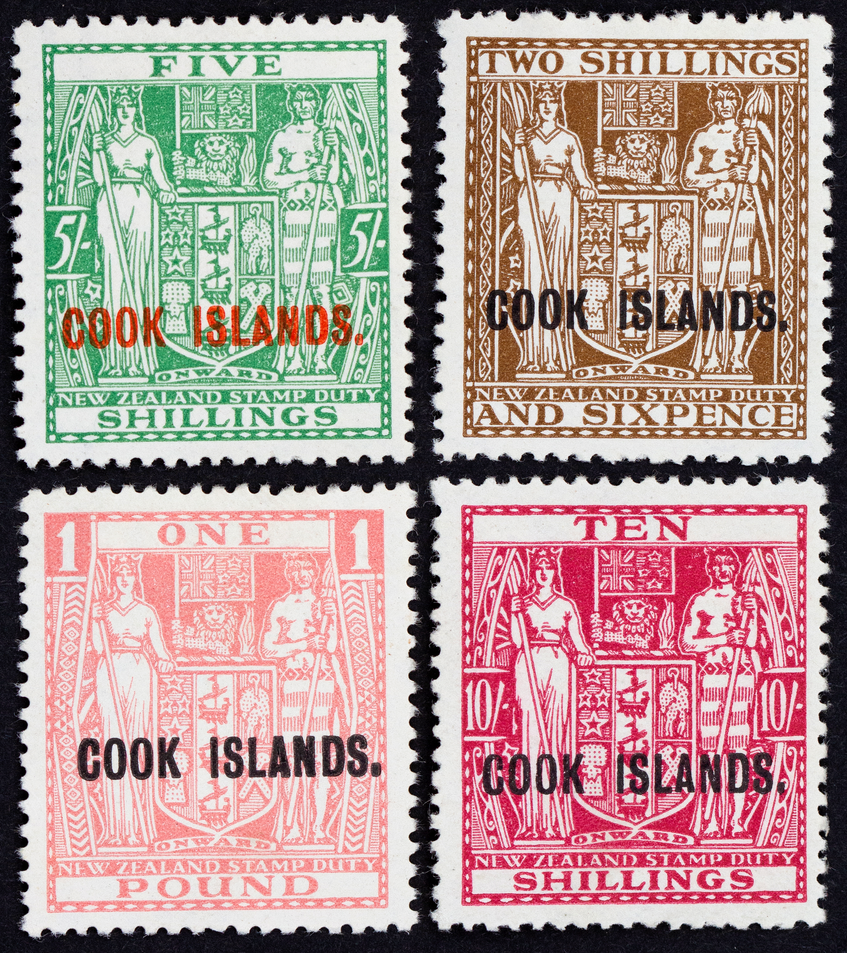 Cook Islands, Cook Islands Overprints, 1936, MH
