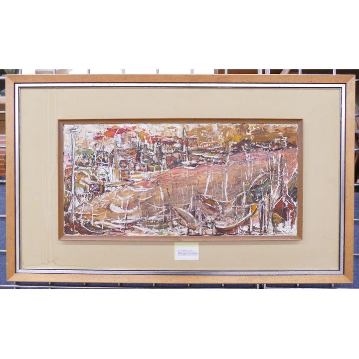Signed Cohn MCM Abstract Landscape Oil- 17x28''