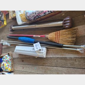 Excerciser, light, curtain rods, other misc long items