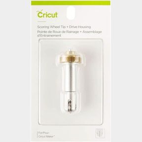 CRICUT SCORING WHEEL TIP + QUICKSWAP DRIVE HOUSING, PATENTED WHEEL DESIGN, UP TO 10X MORE PRESSURE, CRISP CREASES ON BASIC MATERIA