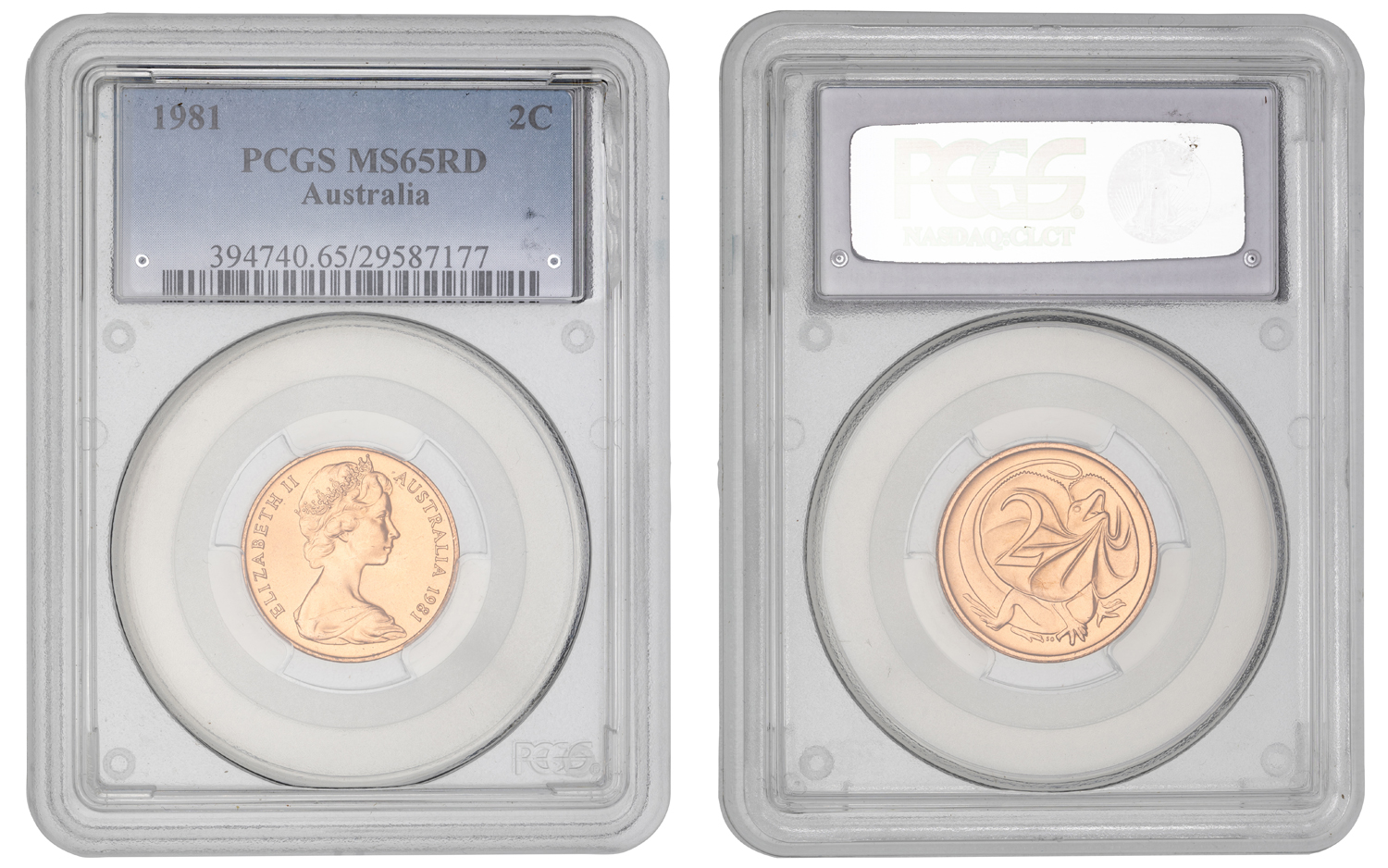 Elizabeth II, Two Cent, 1981, PCGS MS65RD