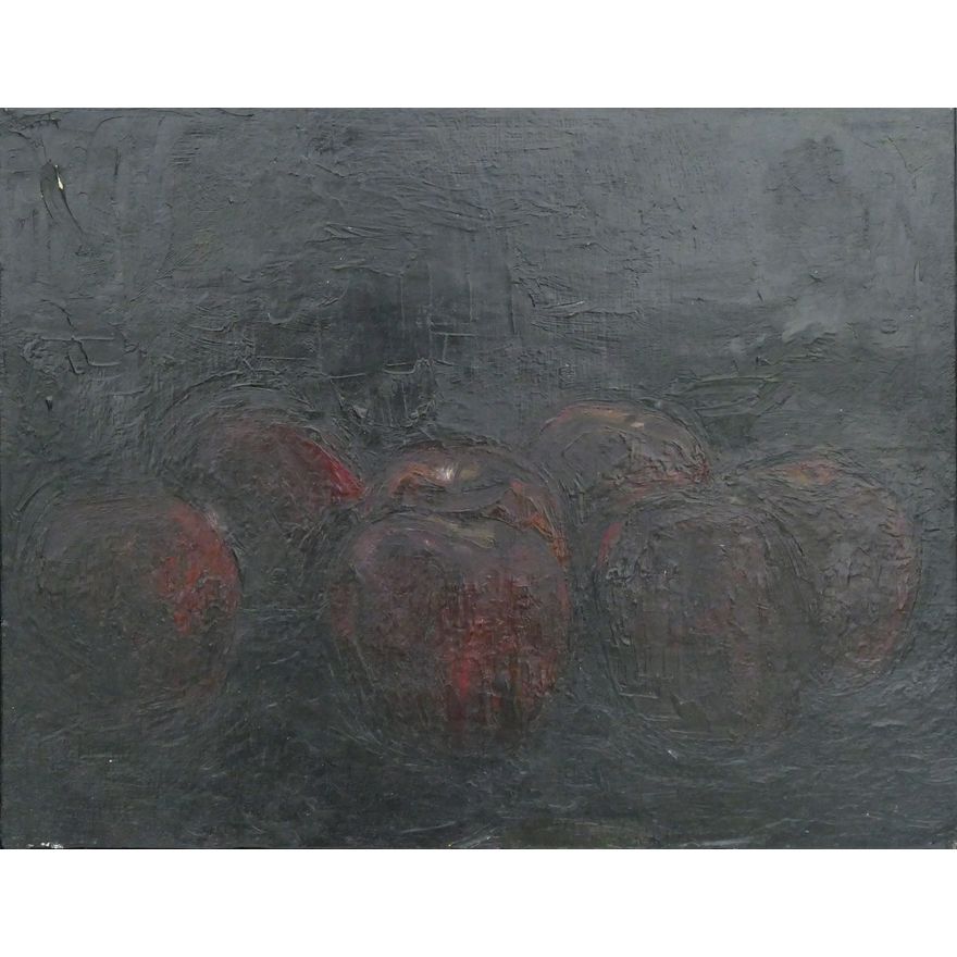 Molly Vidor ''Seven Apples'' 1995 Oil on Canvas Framed 14.5''x18.5''