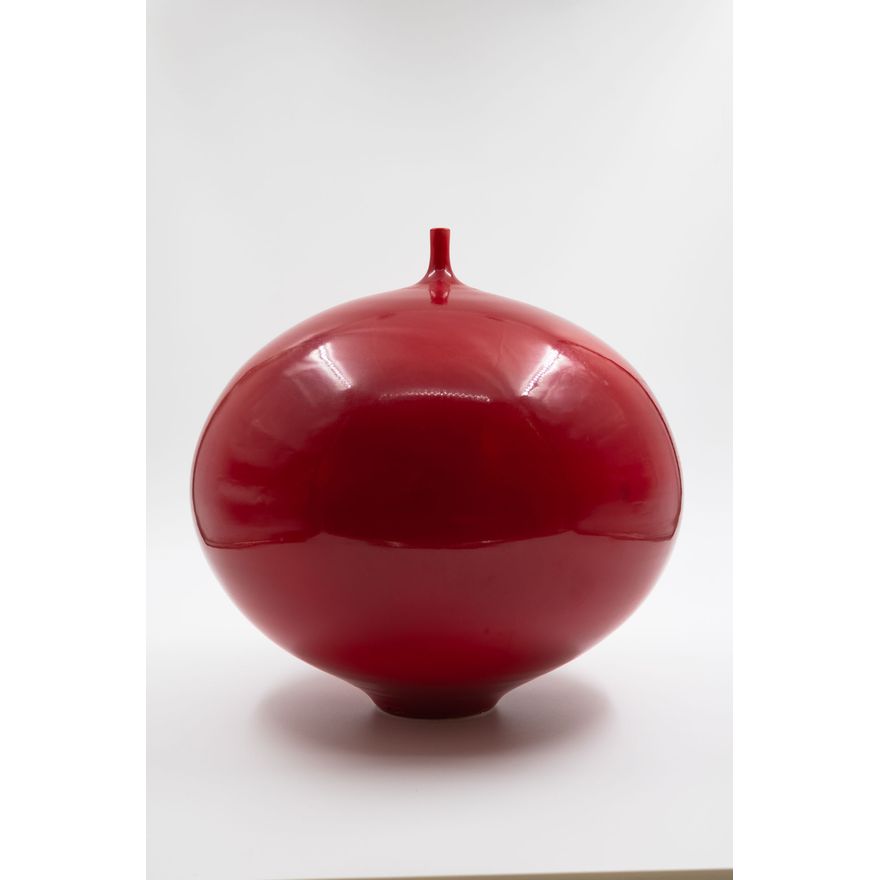 Peter Collis - Large red orb vase