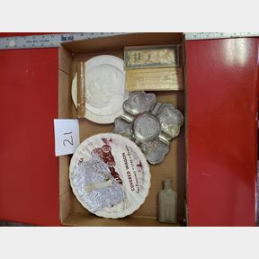 Coffeyville KS Medicine bottle, NOS eye glass chains,