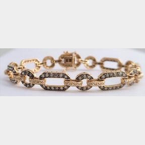 STUNNING 3.00CTS OF DIAMONDS IN 14CT ROSE GOLD BRACELET - 51543/44