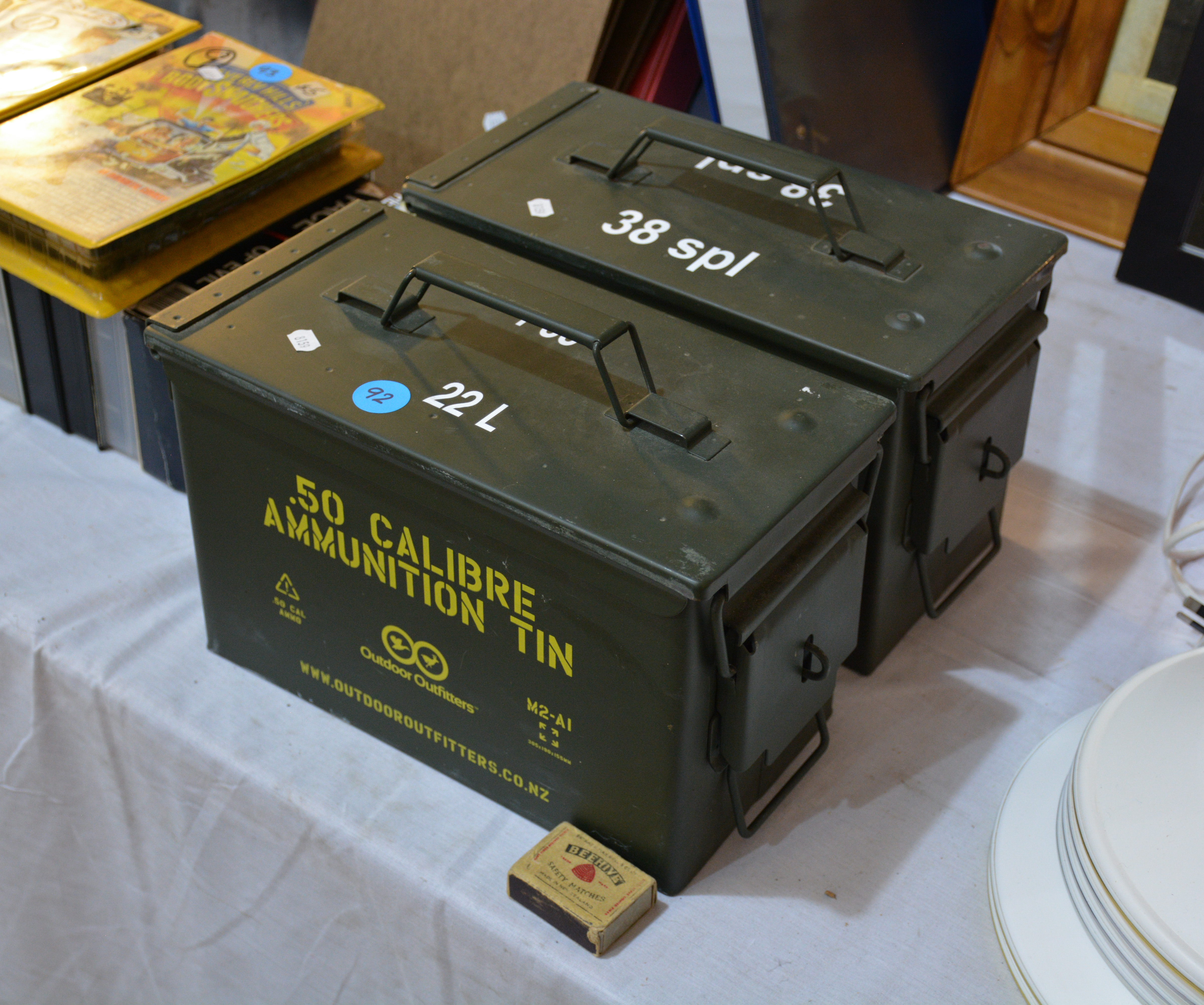 New Ammo Boxes x 2 — sold at auction in New Zealand for $60