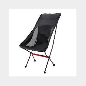 Glamping - Ultralight Portable High-Back Folding Camping Chair - Black -bar 9902052362628 -51735/477 SP B1