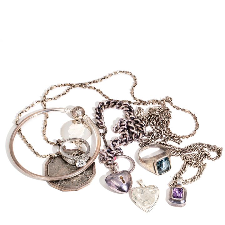 Mix Lot Of Silver Jewellery,