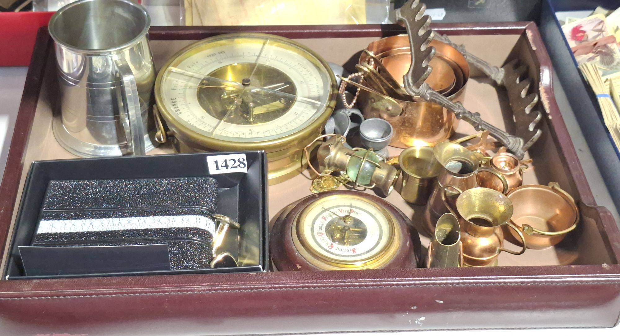 Manly Collectables In Leather Covered Tray