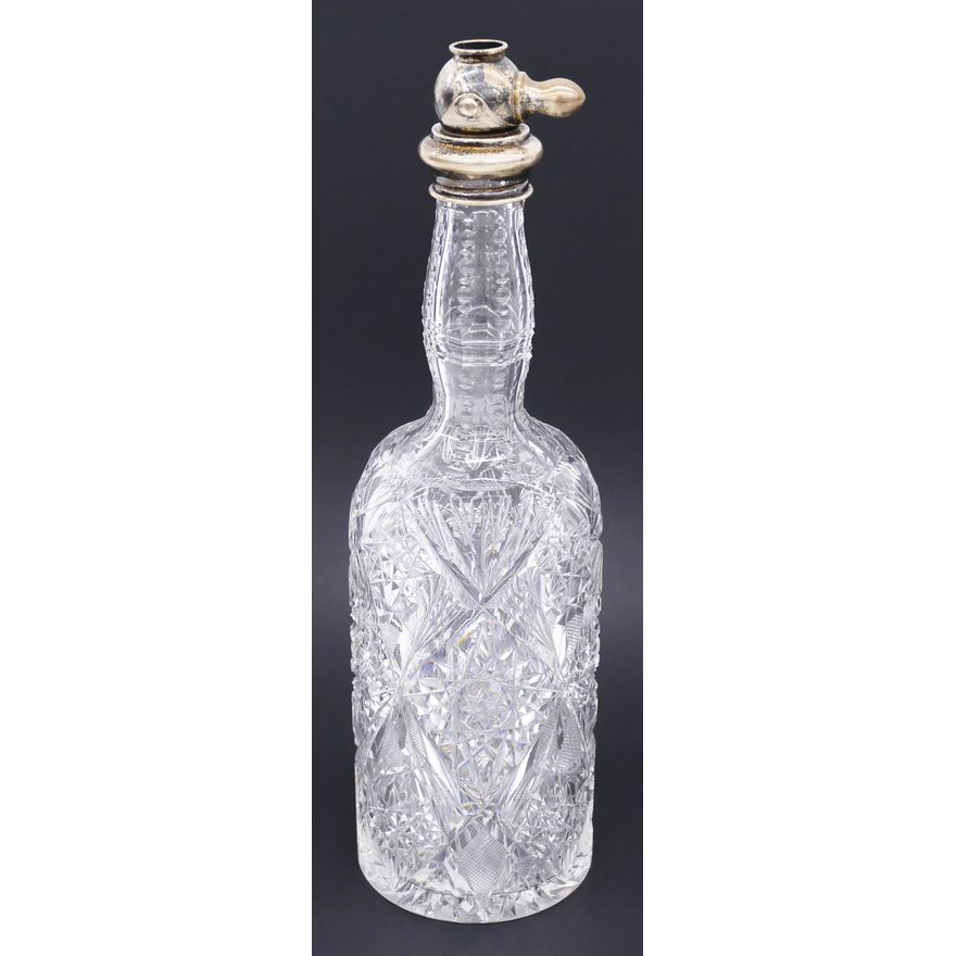 American Brilliant Cut Glass Whiskey Bottle