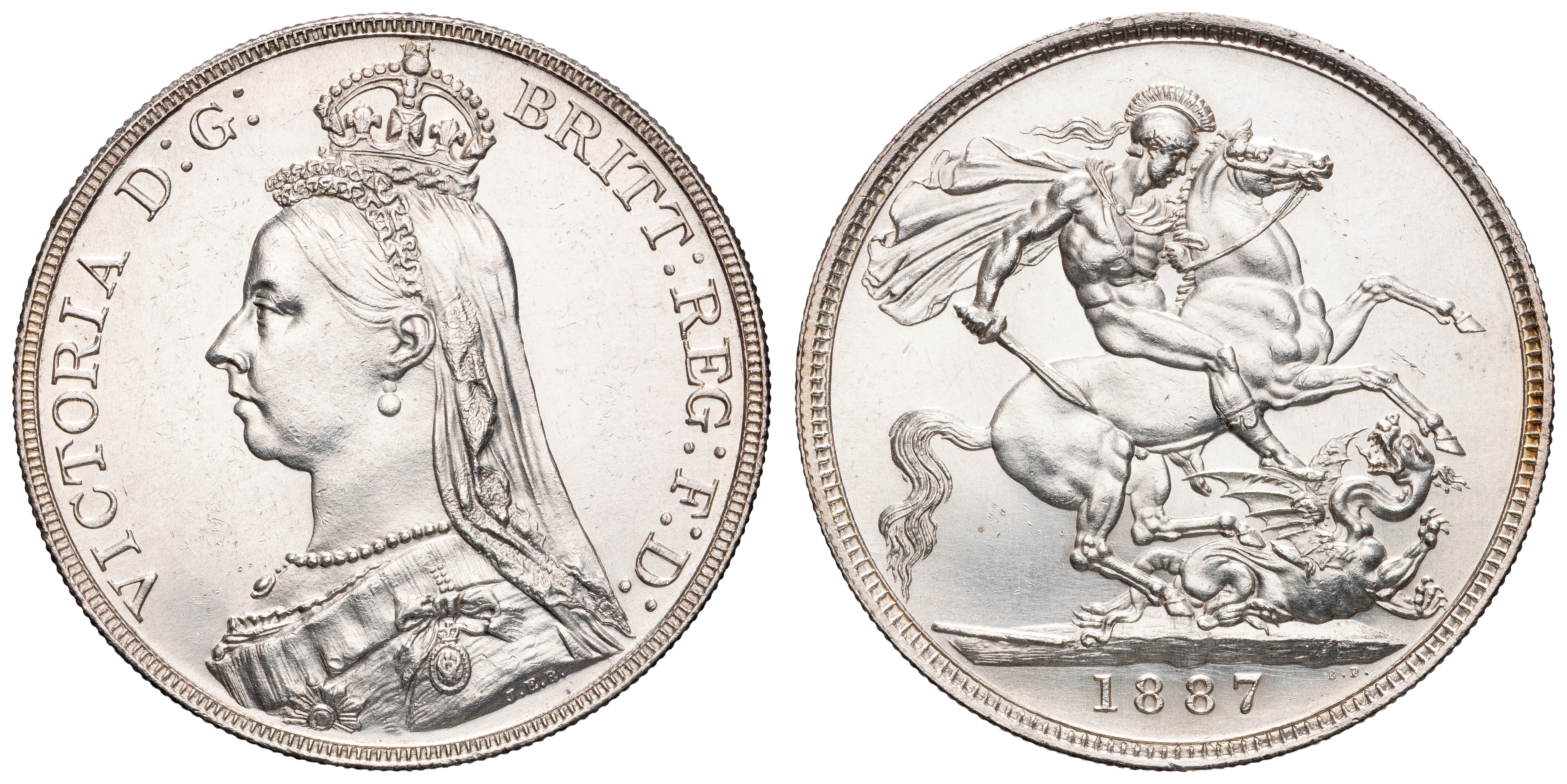 Great Britain, Victoria, Crown, 1887, aFDC