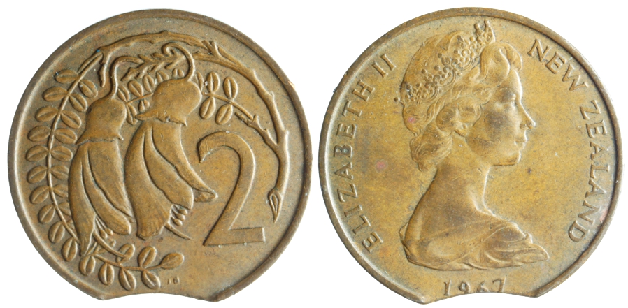 New Zealand 2 Cent 1967