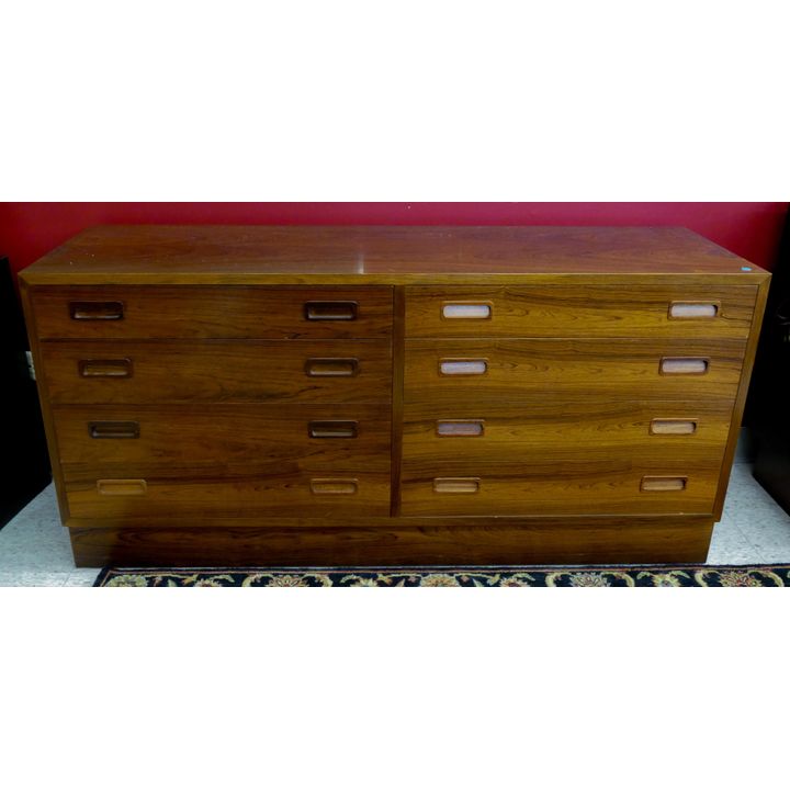Poul Hundevad Danish Rosewood Low Double Dresser
