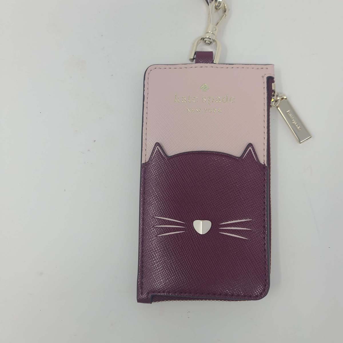 Kate Spade Meow Cat Cardcase Lanyard Pink Multi | Armstrong Family