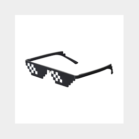 Vizao Deal With It Thug Life Meme Pixelated Mosaic Party UV400 Sunglasses - -51748/2224 SN B1 (S6)