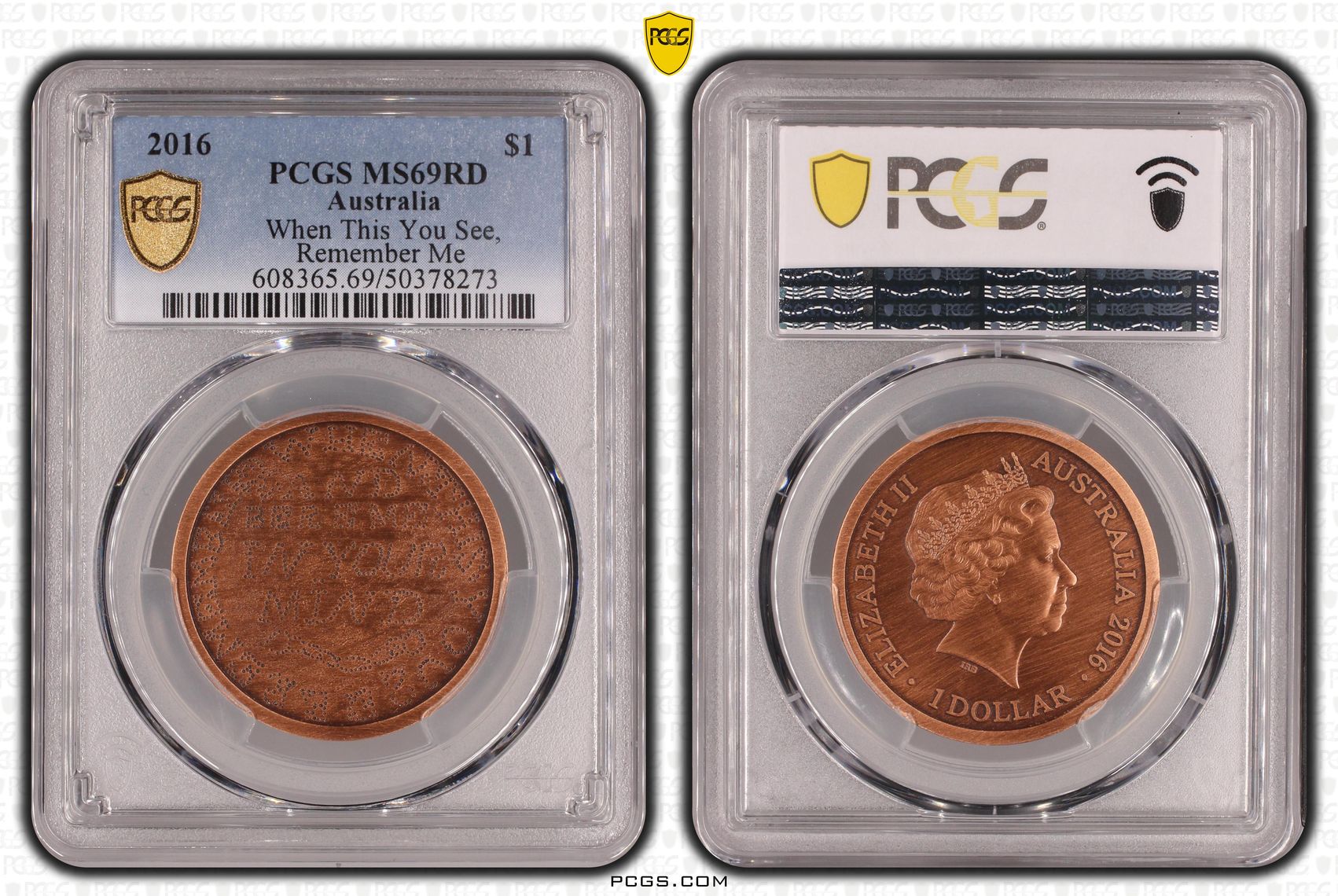 When This You See, Remember Me POP 16/0, One Dollar, 2016, PCGS MS69RD
