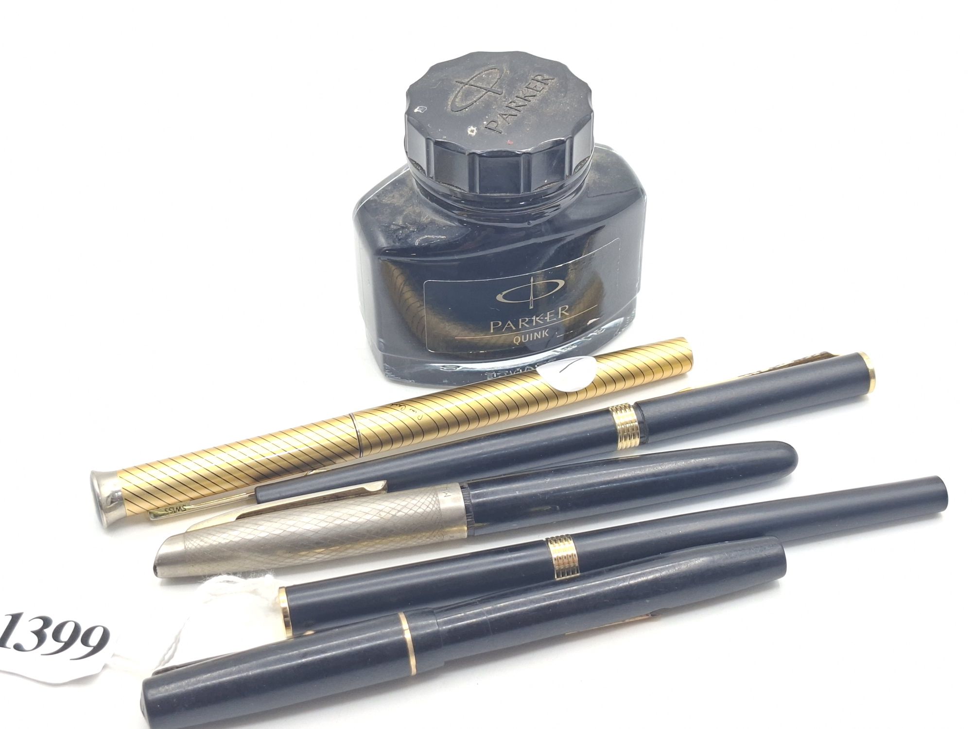 Five Fountain Pens And Ink