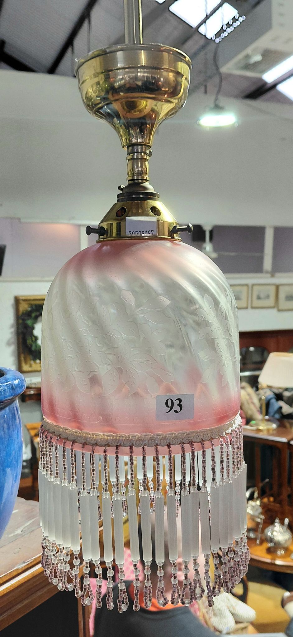 93 · RUBY GLASS HALLWAY LAMP
